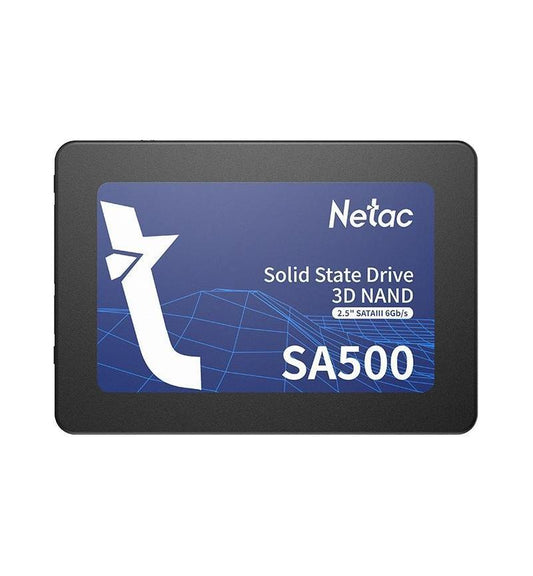 Netac SA500 128 GB 2.5″ SATA III 3D NAND SSD offers fast data transfer for laptops and desktops.