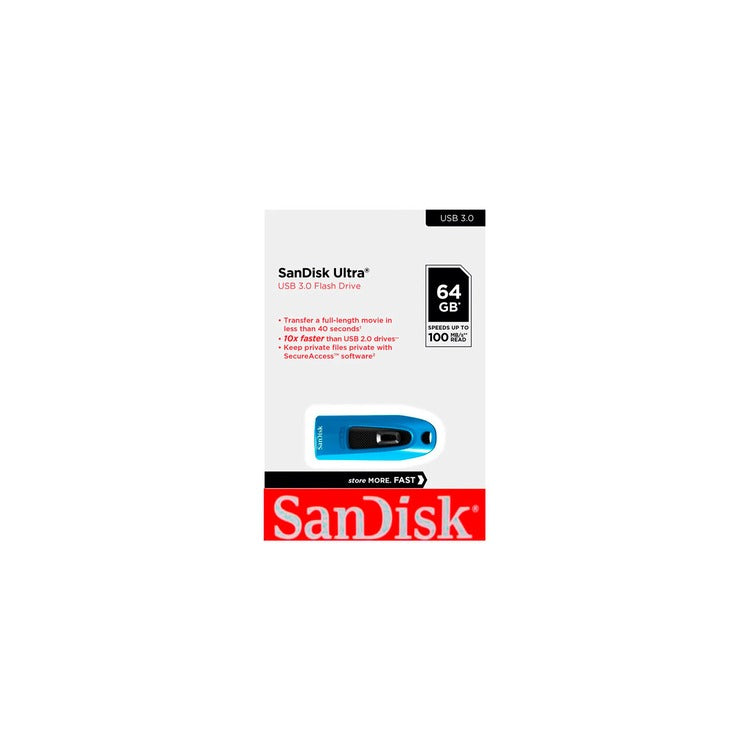 SanDisk Ultra 64GB Blue SDCZ48-064G-U46B connector extended view