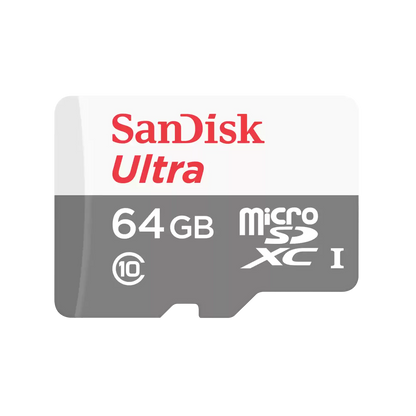 SanDisk Ultra 64GB microSDXC UHS-I Memory Card – Class 10, 80MB/s, Android Compatible | SDSQUNS-064G-GN3MN