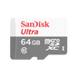 SanDisk Ultra 64GB microSDXC UHS-I Memory Card – Class 10, 80MB/s, Android Compatible | SDSQUNS-064G-GN3MN