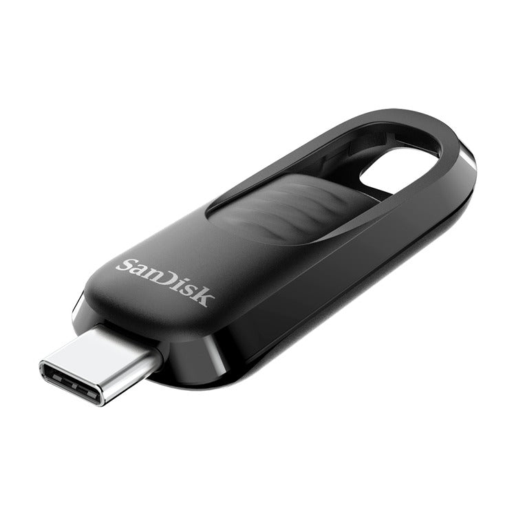 SanDisk Ultra Slider 128GB USB-C flash drive SDCZ480-128G-G46 open connector view