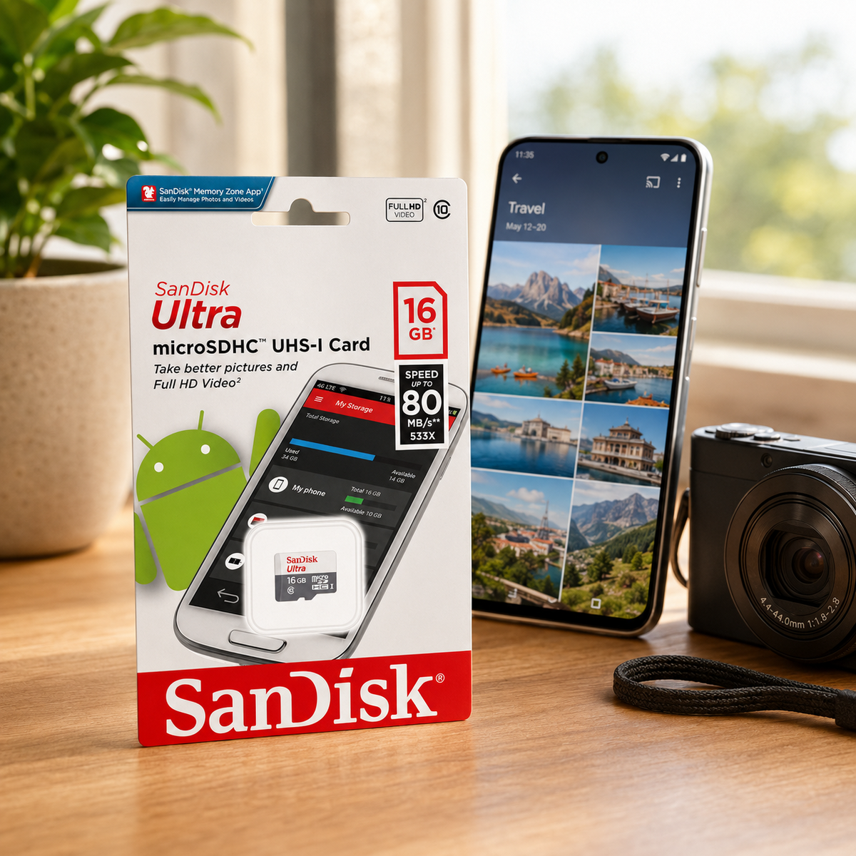 SanDisk Ultra 16GB microSDHC UHS-I Memory Cards - 6 Pack