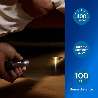 Philips Pro LED Flashlight 400 Lumens – IPX4 Water Resistant | SFL7000T/10