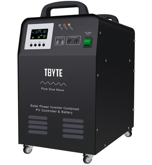 TBYTE 1000W Power Inverter with 12V 100Ah Battery – Pure Sine Wave for Home offers reliable off-grid power solutions.