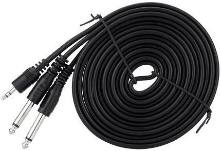 3.5mm to Dual 6.5mm Audio Cable Splitter 1.5m - Microworld