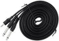 3.5mm to Dual 6.5mm Audio Cable Splitter 1.5m - Microworld