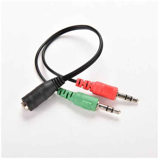 Microworld 3.5mm Stereo Female to Headset + Mic Male Cable Converter