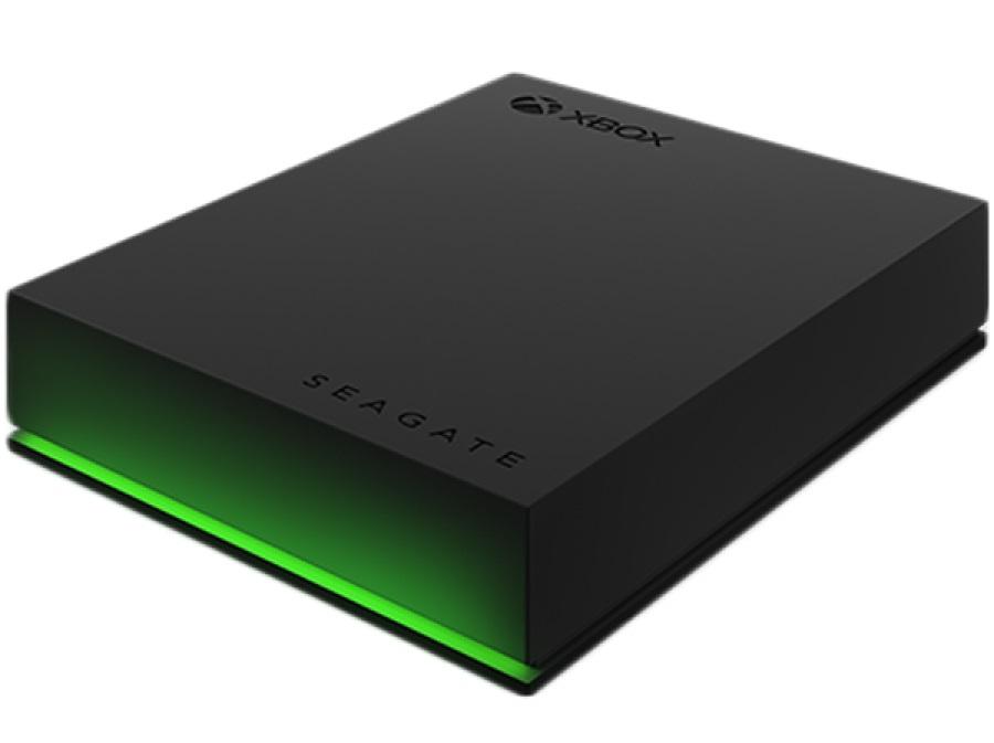 Seagate Game Drive for Xbox – 4 TB Portable External HDD features a sleek design and green LED, perfect for gamers.