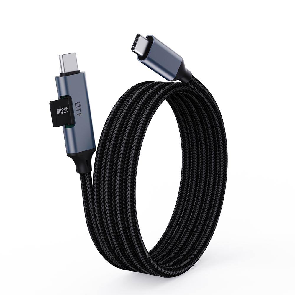 M-Link USB-C to USB-C Cable with TF Card Reader 1m