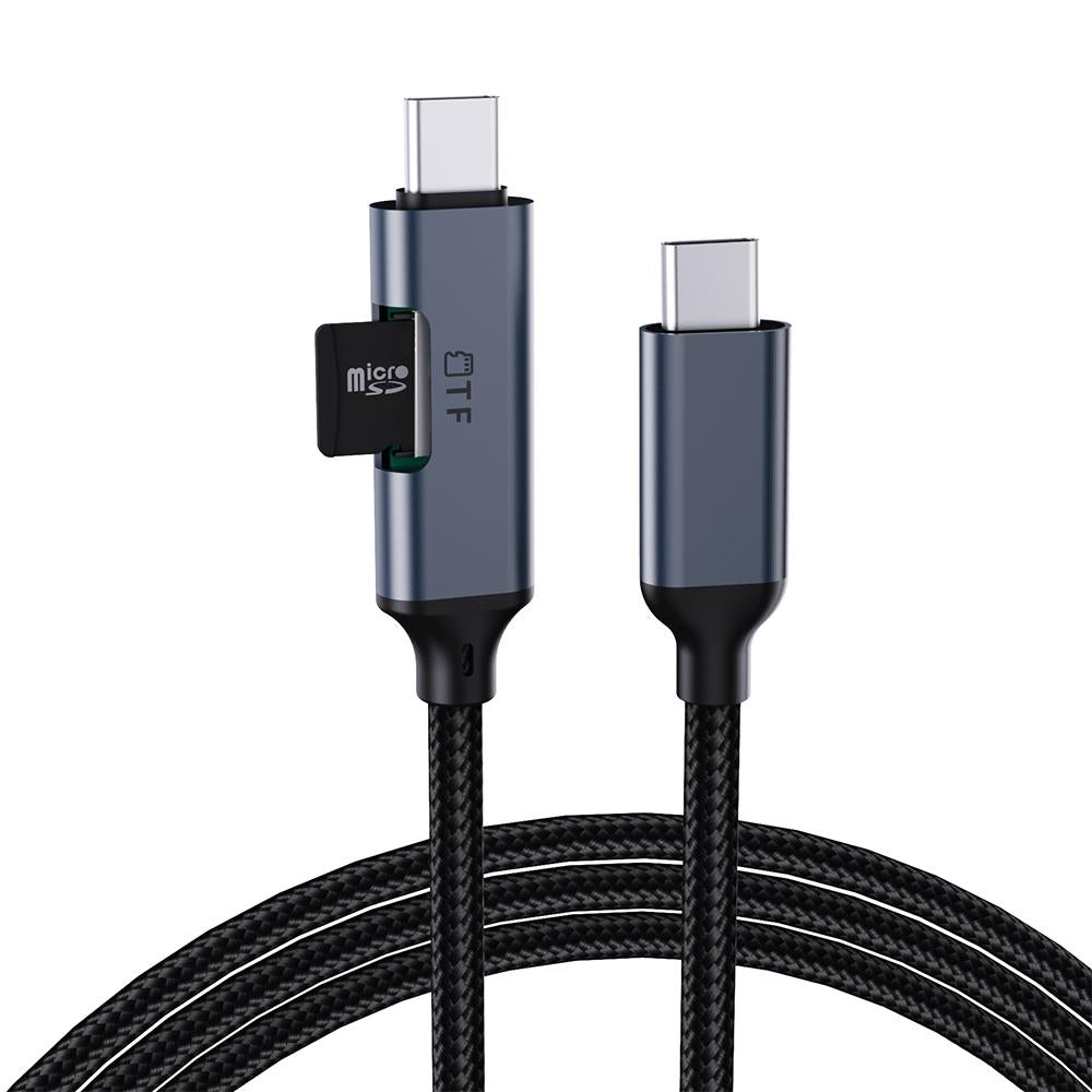 M-Link USB-C to USB-C Cable with TF Card Reader 1m