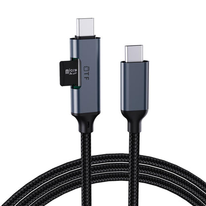 M-Link USB-C to USB-C Cable with TF Card Reader 1m