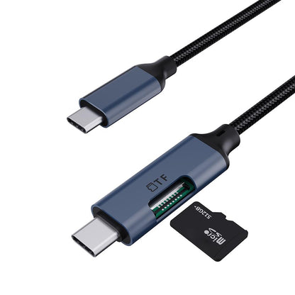 MLINK USB-C to USB-C Cable with MicroSD Card Reader - 0.5m