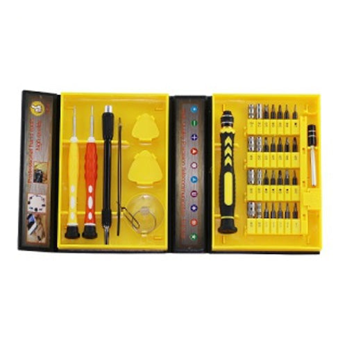 38-Piece Multi-Function Screwdriver Tech Repair Kit with magnetic handle and 38 precision bits for electronics and gadgets repair