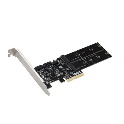 M-Link PCIe 3.0 x4 Dual M.2 SATA and Dual SATA III Expansion Card