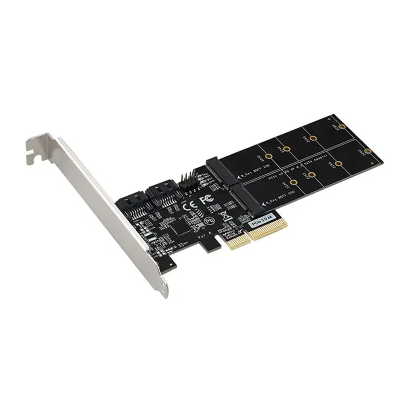 M-Link PCIe 3.0 x4 Dual M.2 SATA and Dual SATA III Expansion Card