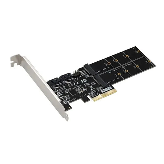 M-Link PCIe 3.0 x4 Dual M.2 SATA and Dual SATA III Expansion Card