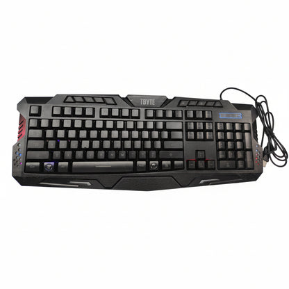 TBYTE branded black USB gaming keyboard with RGB backlighting and a wired connection.