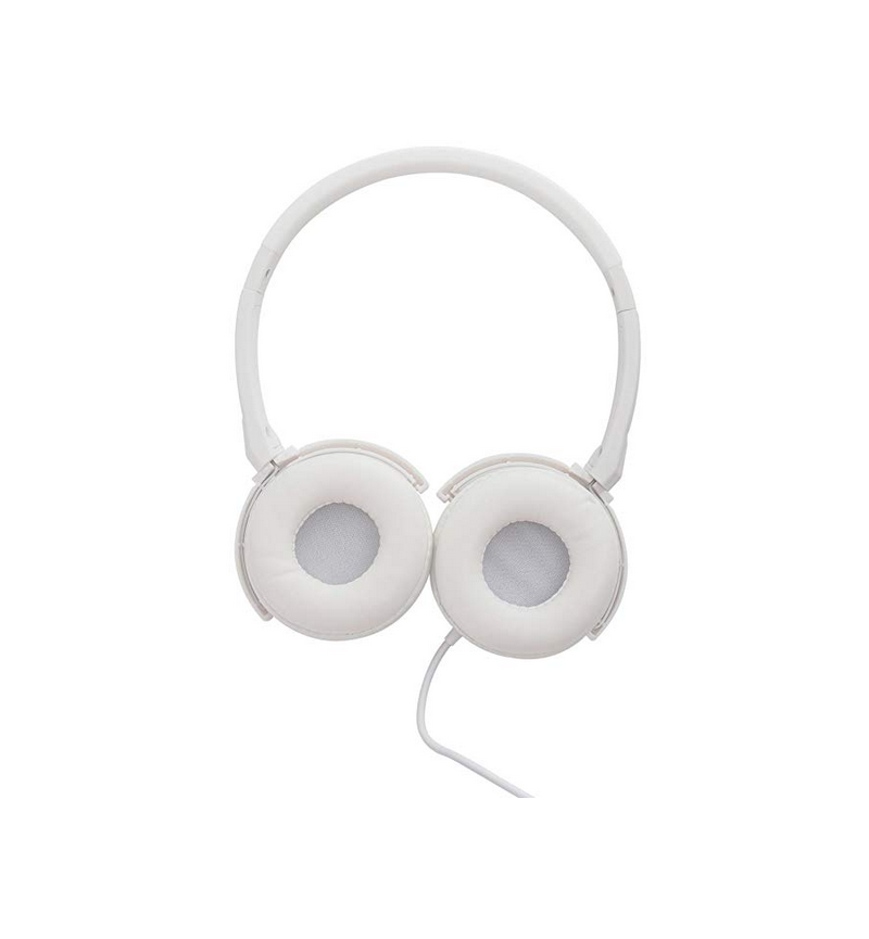 Hoomia U3 Classic Wired On-Ear Headphones with Microphone – White and Silver