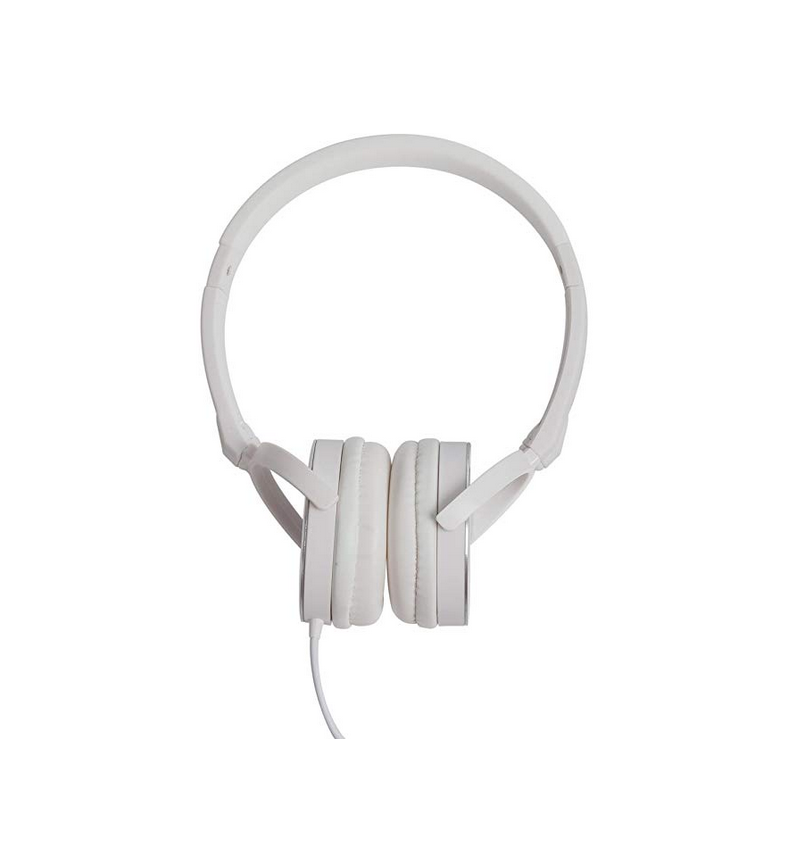 Hoomia U3 Classic Wired On-Ear Headphones with Microphone – White and Silver