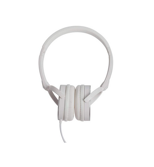 Hoomia U3 Classic Wired On-Ear Headphones with Microphone – White and Silver