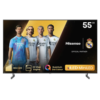 Hisense 55U6N-PRO 55" Mini ULED 4K Smart TV - Quantum Dot, Dolby Vision/Atmos, 120Hz Game Mode enhanced visuals.