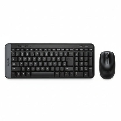 Logitech MK220 Wireless Keyboard and Mouse Combo with compact keyboard and optical mouse