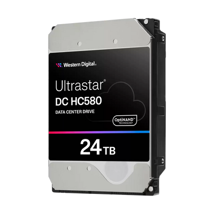 Western Digital Ultrastar DC HC580 24TB Data Center HDD – 3.5" SATA 6Gb/s, 7200 RPM, Enterprise-Grade