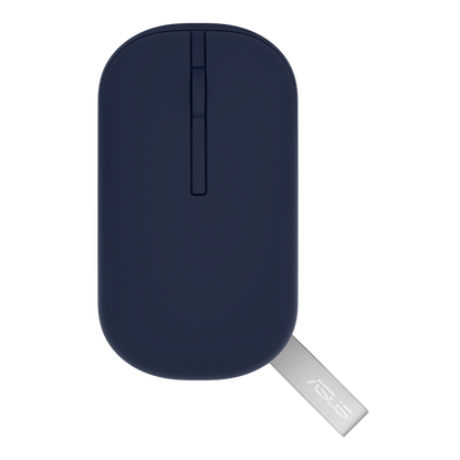 PRE-Loved ASUS Marshmallow Mouse MD100 - Ultra-Lightweight, Silent Click, Wireless - Black, perfect for comfortable use.