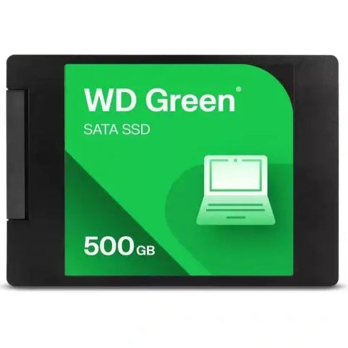 WD Green 500GB SATA SSD boosts speed and responsiveness with up to 545MB/s performance in a compact 2.5-inch design. Ideal for laptops and desktops.